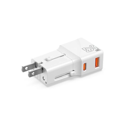 25W Cestovní adaptér Mobile Origin Travel Adapter - bílý - Obrázek 2