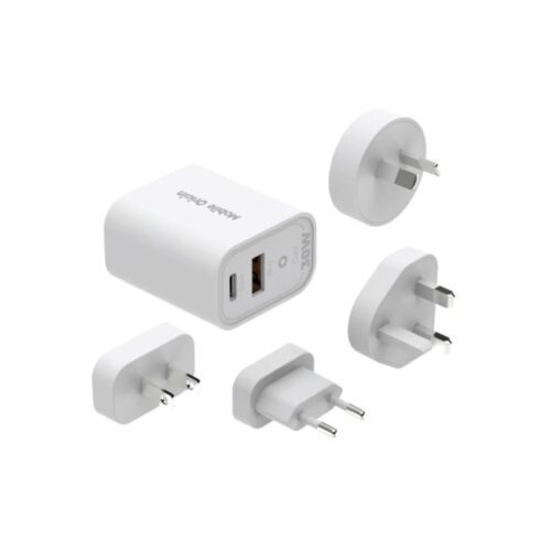 30W univerzální cestovní adaptér Mobile Origin GaN MO14 - bílý