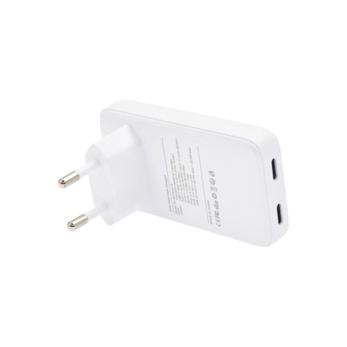 45W GaN tenká nabíječka Dviced 2× USB-C - bílá - Obrázek 2