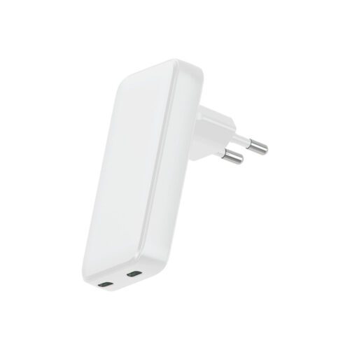 45W GaN tenká nabíječka Dviced 2× USB-C - bílá