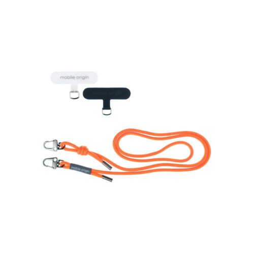 6mm šňůrka na telefon Mobile Origin Lanyard rope 82 - 163cm - oranžová