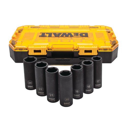 7dílná sada prodloužených rázových hlavic 1/2" DeWALT DWMT74737-0 DWMT74737-0