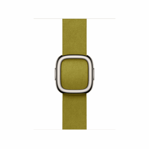 Apple Watch 38/40/41/42mm zelenožlutý řemínek s moderní přezkou – střední