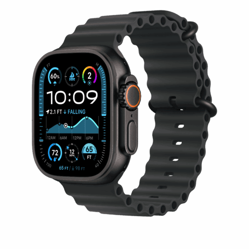 Apple Watch 44/45/46/49mm černý Oceánský řemínek – provedení z černého titanu - Obrázek 2