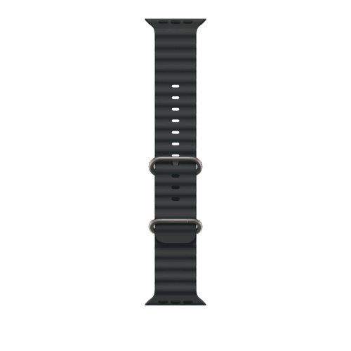 Apple Watch 44/45/46/49mm černý Oceánský řemínek – provedení z přírodního titanu
