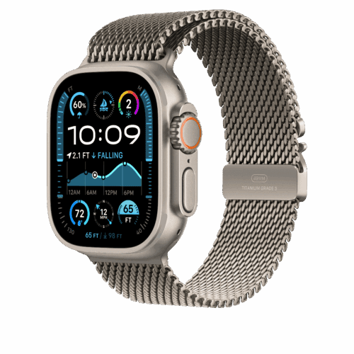 Apple Watch 44/45/46/49mm milánský tah z přírodního titanu – velký - Obrázek 2