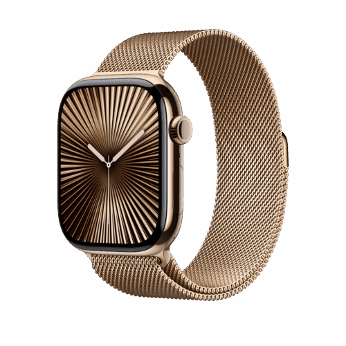 Apple Watch 44/45/46/49mm zlatý milánský tah – S/M - Obrázek 2