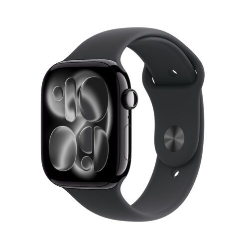 Apple Watch Series 11 GPS + Cellular 42mm klavírně černé hliníkové pouzdro s černým sportovním řemínkem - M/L