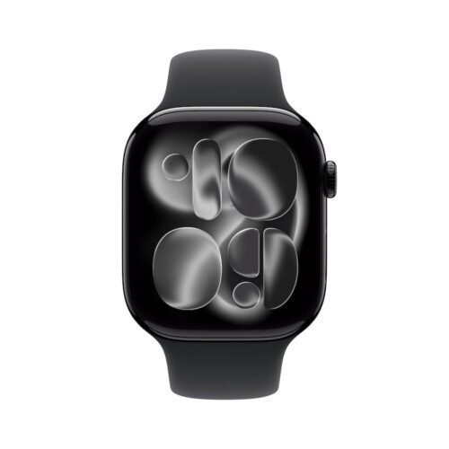 Apple Watch Series 11 GPS + Cellular 42mm klavírně černé hliníkové pouzdro s černým sportovním řemínkem - S/M - Obrázek 2