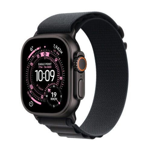 Apple Watch Ultra 3 GPS + Cellular 49mm černě titanové pouzdro s černým alpským tahem - S