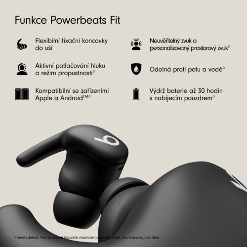 Bezdrátová sportovní sluchátka Powerbeats Fit - uhlově černá - Obrázek 2