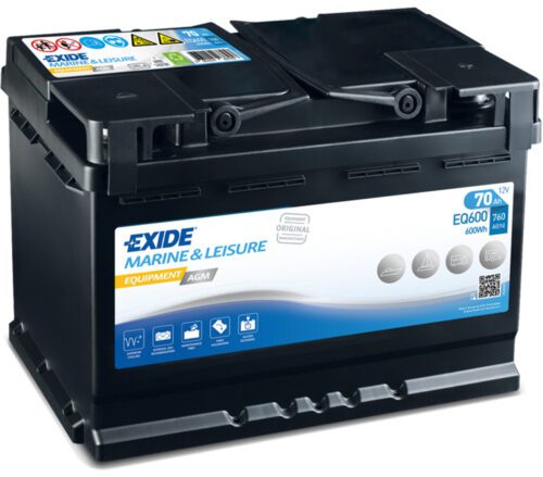 Exide EQUIPMENT AGM 12V 70Ah 600A EQ600 - Obrázek 2