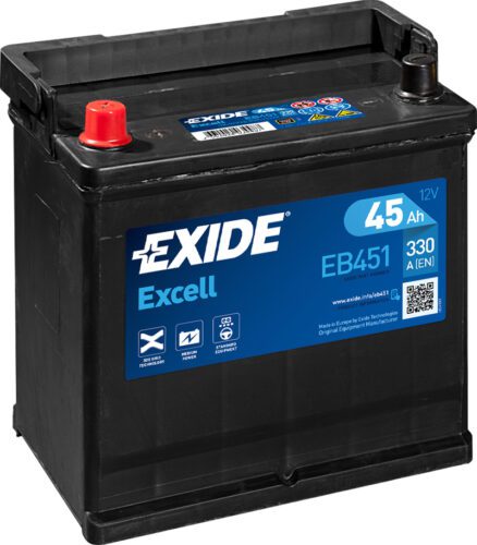 Exide Excell 12V 45Ah 330A EB451