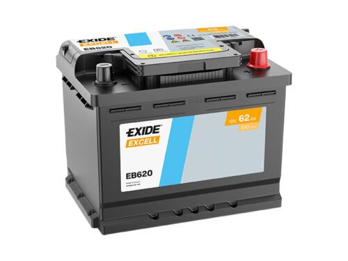 Exide Excell 12V 62Ah 540A EB620 - Obrázek 2