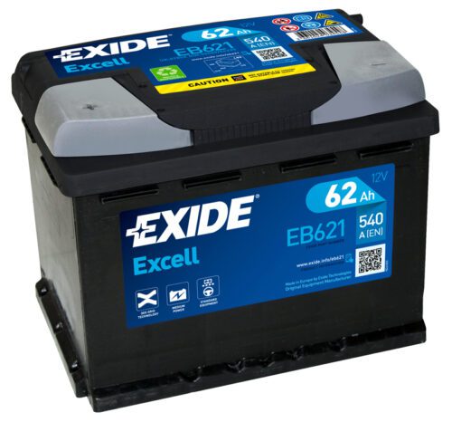 Exide Excell 12V 62Ah 540A EB621