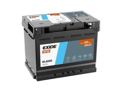 Exide Start-Stop EFB 12V 60Ah 640A EL600 - Obrázek 2