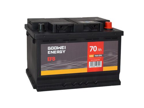 GOOWEI ENERGY 12V 70Ah 760A EFB70 - Obrázek 2