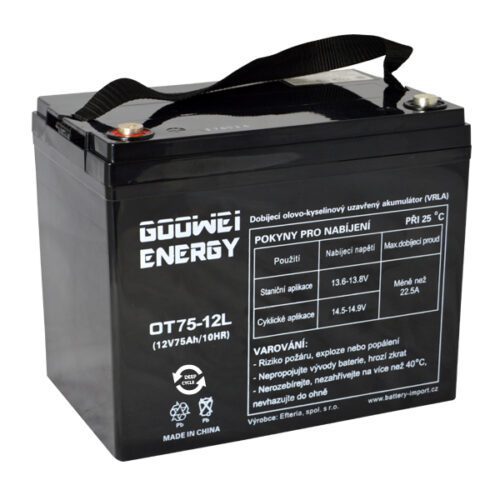 GOOWEI ENERGY OTL75-12 75Ah 12V - Obrázek 2