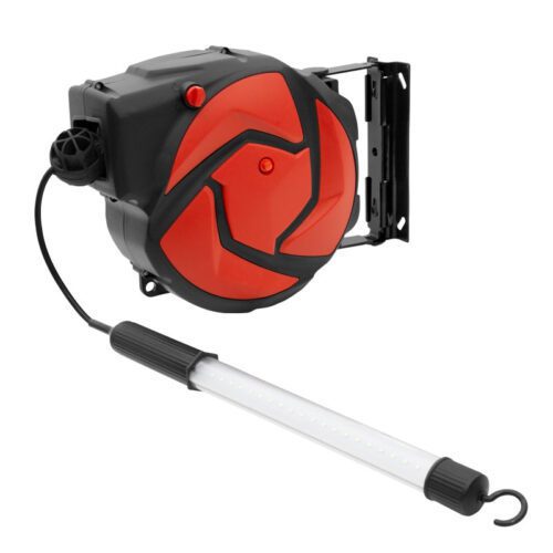 Genborx Automatický kabelový naviják / buben s el. kabelem 14 m a LED lampou C-14LEDCZ 410000010C14L