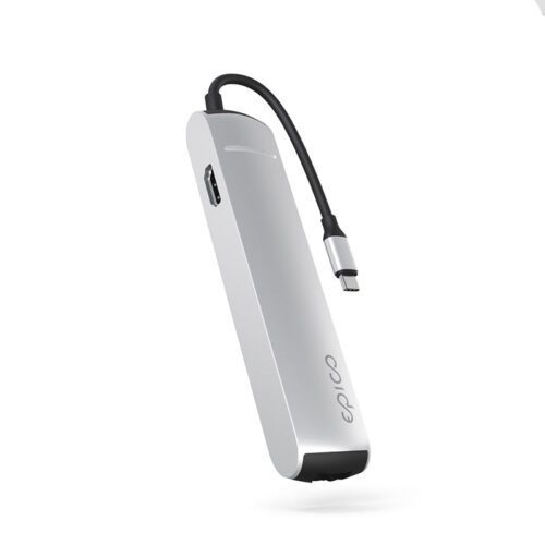 Hliníkový USB-C hub 6v1 Epico s podporou 8K - stříbrný - Obrázek 2