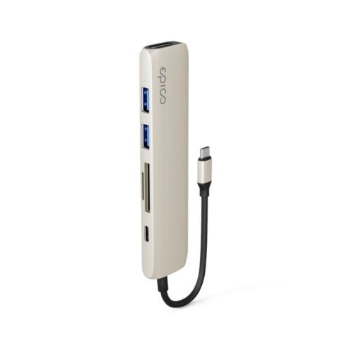 Hub Epico 6in1 Aluminium 8K s USB-C konektorem - hvězdně bílý - Obrázek 2