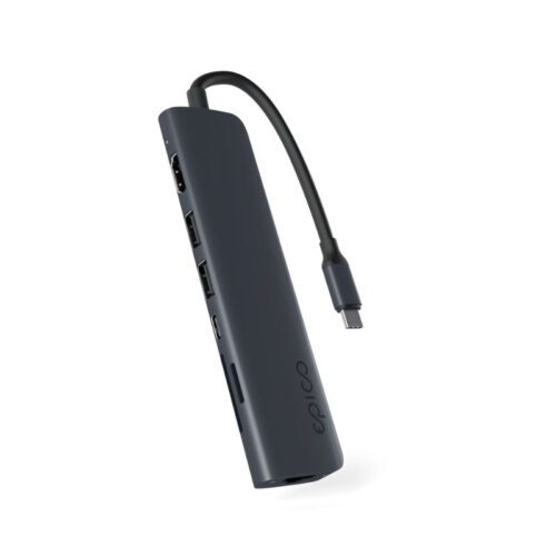 Hub Epico 7in1 Multimedia Hub 8K s USB-C konektorem - temně inkoustový