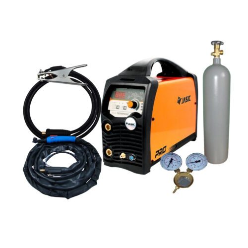 Invertor Jasic TIG 200P AC/DC E201 + hořák + zemnící kabel + Plná lahev ARGON + ventil 30659
