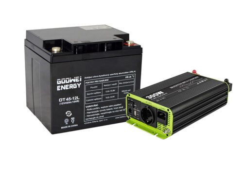 Kosun / Goowei Energy Záložní zdroj pro oběhové čerpadlo – set (Kosun 300W RSC300P-112 + Goowei Energy 45Ah OTL45-12)
