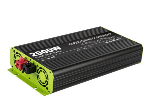 Kosun Měnič napětí výkon 2000W čistý sinus UPS DC48V/AC230V USB černo-zelený KOS2000-48 - Obrázek 2