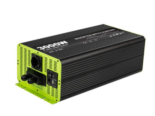Kosun Měnič napětí výkon 3000W čistý sinus UPS DC48V/AC230V USB černo-zelený KOS3000-48