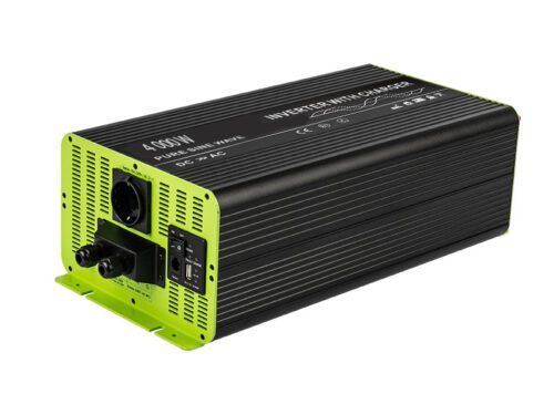 Kosun Měnič napětí výkon 4000W čistý sinus UPS DC48V/AC230V USB černo-zelený KOS4000-48