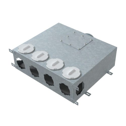 Kovový distribuční box pro propojení systému Flexitech Ø 90 mm s 6 vývody MADB 1125