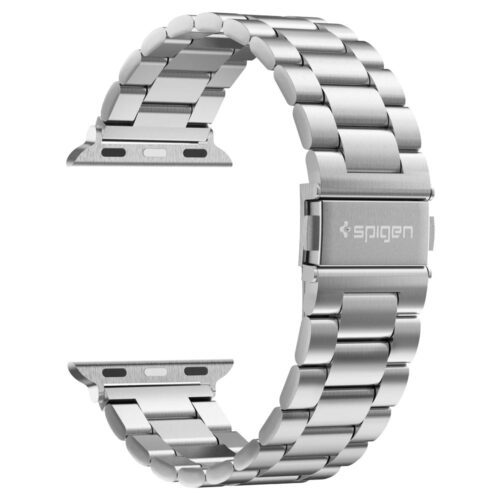 Kovový řemínek pro Apple Watch 42/44/45/49 mm Spigen Modern Fit - stříbrný - Obrázek 2