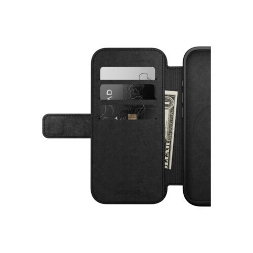 Kožený MagSafe kryt pro iPhone 16 Pro Nomad Modern Leather Folio - černý - Obrázek 2