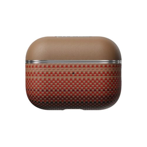 Kryt pro AirPods Pro 2 Pitaka Aramid Fiber Magnetic Case - bronzový - Obrázek 2
