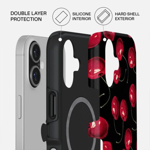 Kryt pro iPhone 17 Burga Cherrybomb Tough MagSafe Case - třešeň - Obrázek 2