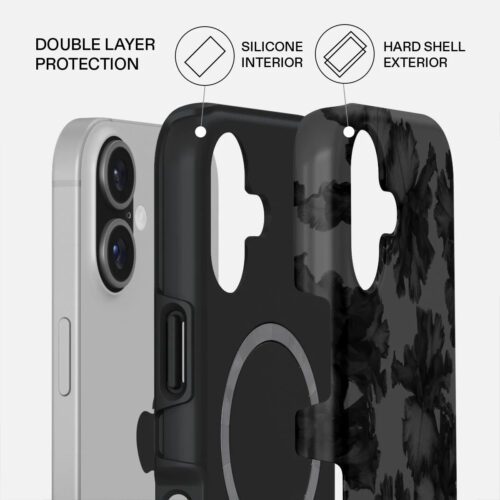 Kryt pro iPhone 17 Burga Nocturnal Tough MagSafe Case - květinový tmavý - Obrázek 2