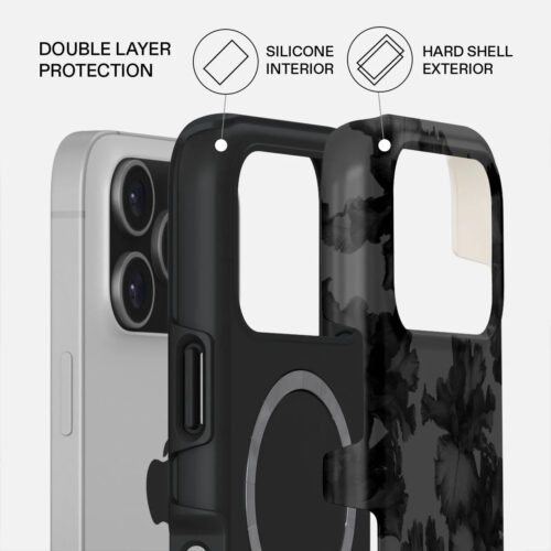 Kryt pro iPhone 17 Pro Burga Nocturnal Tough MagSafe Case - květinový tmavý - Obrázek 2