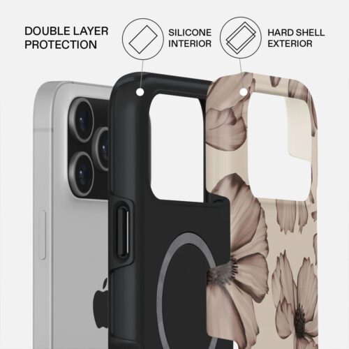 Kryt pro iPhone 17 Pro Max Burga Barely Yours Tough MagSafe Case - květinový - Obrázek 2