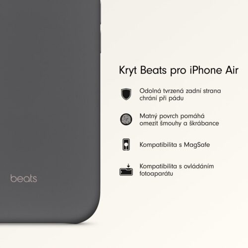 Kryt pro iPhone Air Beats s MagSafe a ovladačem fotoaparátu - granitově šedý - Obrázek 2
