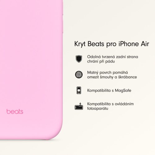 Kryt pro iPhone Air Beats s MagSafe a ovladačem fotoaparátu - oblázkově růžový - Obrázek 2
