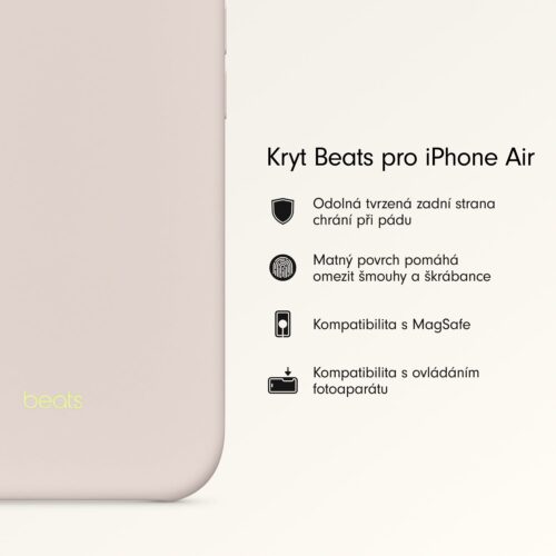 Kryt pro iPhone Air Beats s MagSafe a ovladačem fotoaparátu - vápencově šedý - Obrázek 2