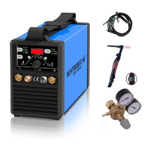 Kühtreiber Invertor KITin 1700 HF +Svářecí hořák KTB 17 4m - 35-50 s tlačítkem pro HF+Svařovací kabely 25/5m - 35-50 Guma+Redukční 002set2