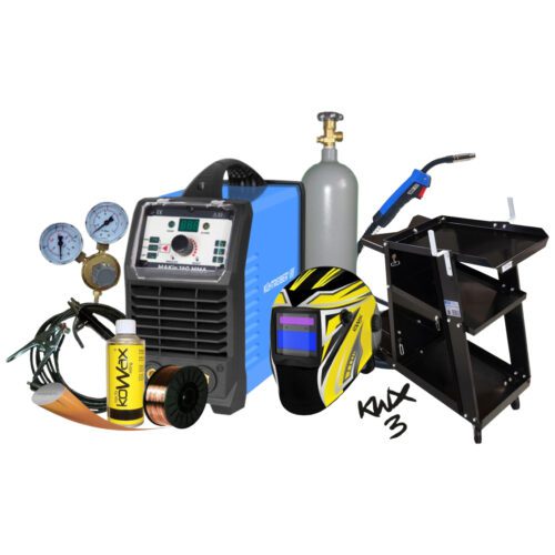 Kühtreiber Invertor MAKIN 200 Multi MIG LCD PFC + Hořák 4m + Kukla + plná láhev + vozík + ventil + drát + sep. sprej + kabely 068710203-set2