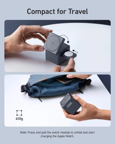 MagSafe bezdrátová nabíječka Anker 3in1 Cube MagGo - Obrázek 2
