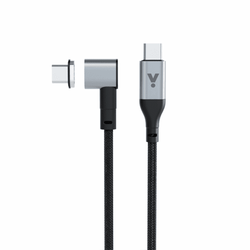Magnetický opletený datový kabel USB-C na USB-C iSTYLE - šedý - Obrázek 2