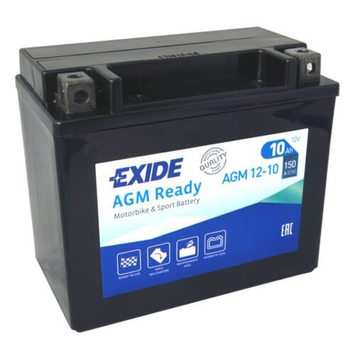 Motobaterie EXIDE BIKE AGM Ready 10Ah