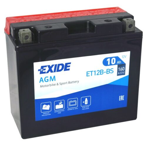 Motobaterie EXIDE ET12B-BS