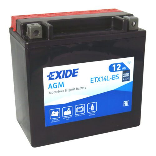 Motobaterie EXIDE ETX14L-BS