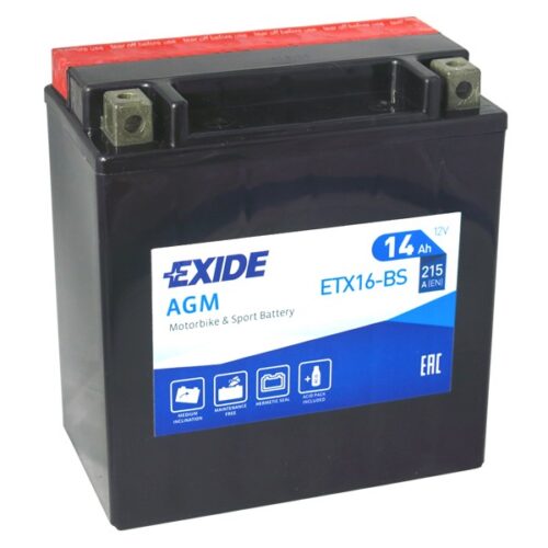 Motobaterie EXIDE ETX16-BS